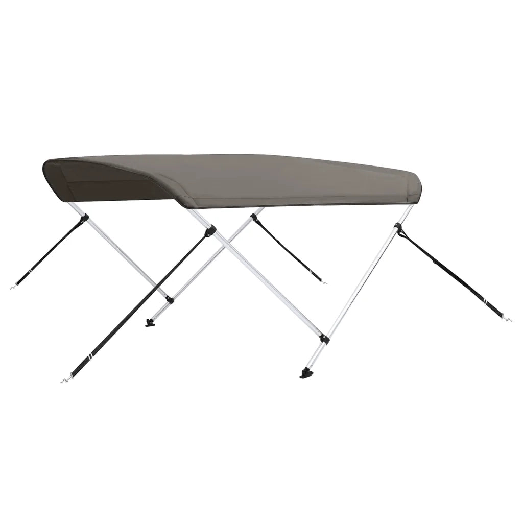 Bimini di Prua con Tendalino 2 Archi Grigio 180x150x110 cm CFW4648548