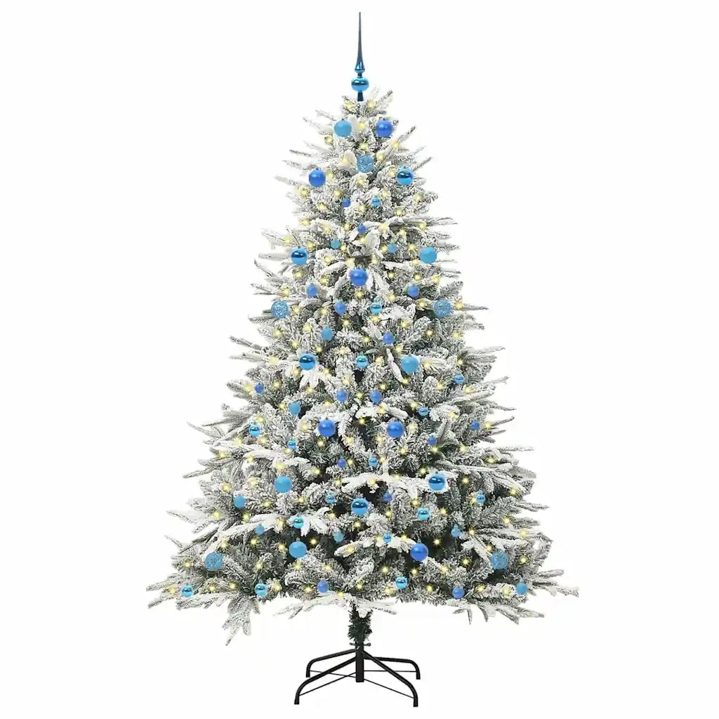 Albero di Natale | Decorazioni natalizie Artificiale Pre-illuminato con Set di Palline