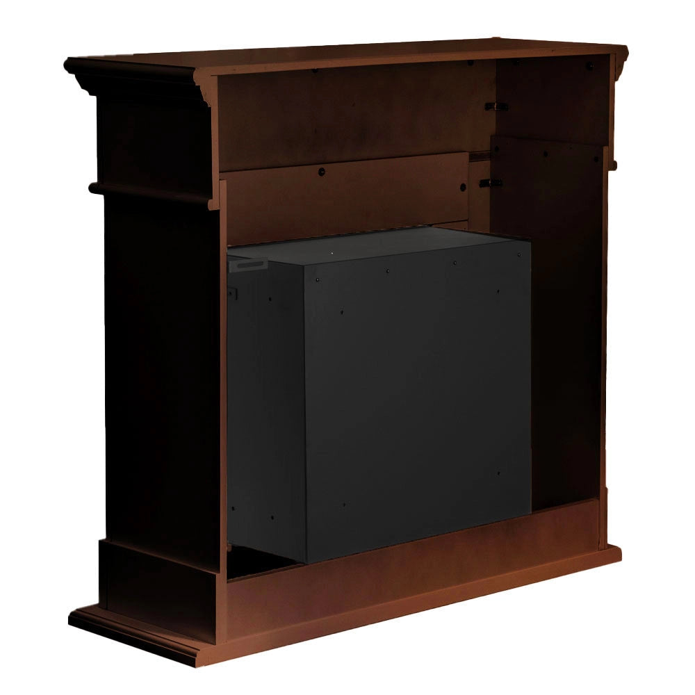 Camino a Bioetanolo da Pavimento 110x36x100 cm Cambridge in Legno Marrone