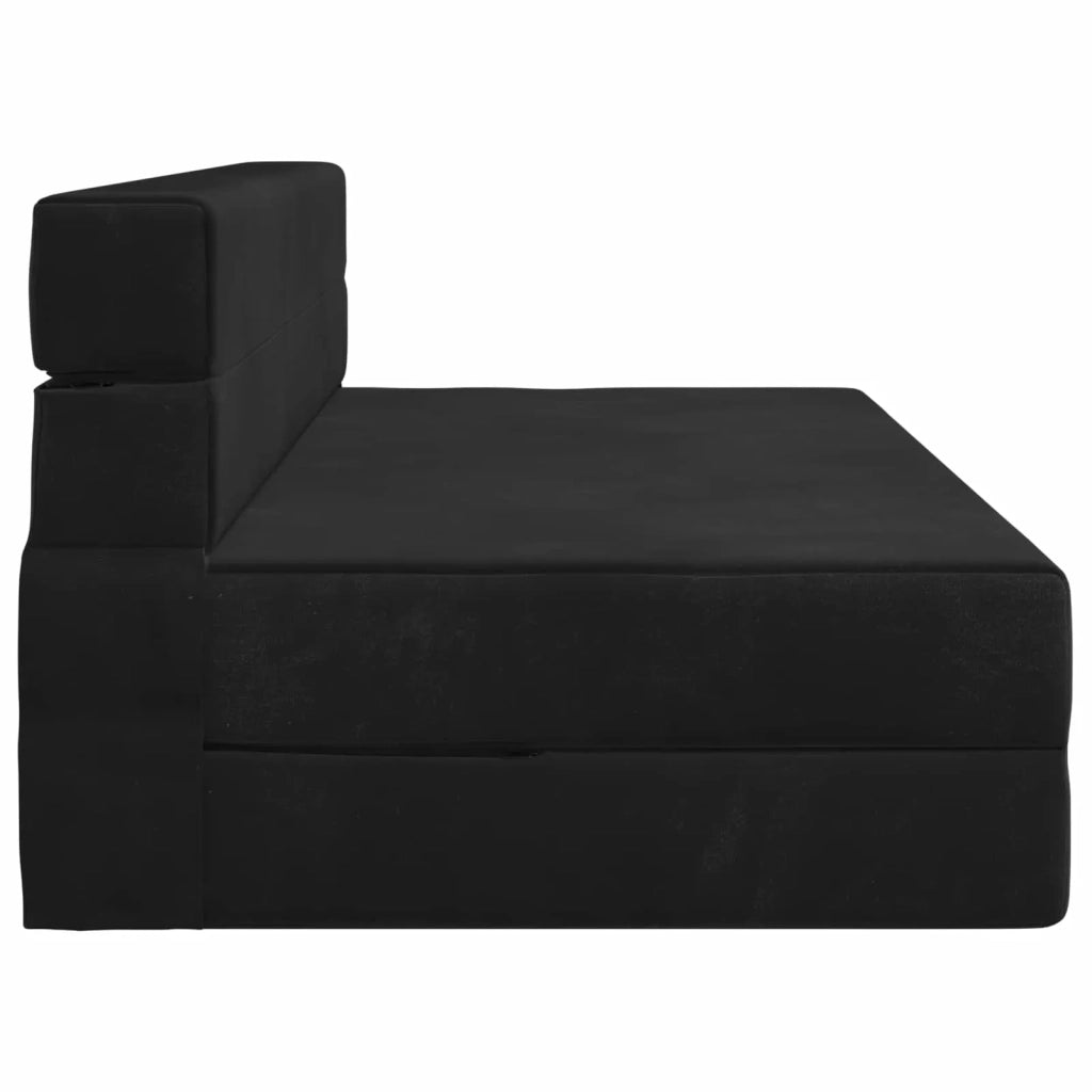 Divano letto | Sof¨¤ letto | Letto singolo Pieghevole Nero 152 x 86,5 x 60 cm Tessuto