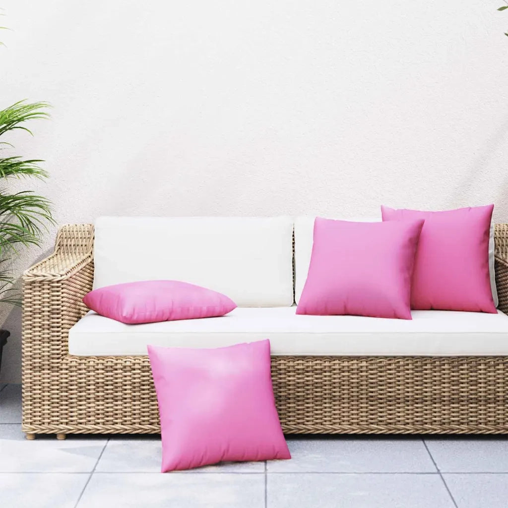 Cuscini Scatter 4 pz | Cuscini per sedie Rosa 60 x 60 cm Tessuto in Poliestere
