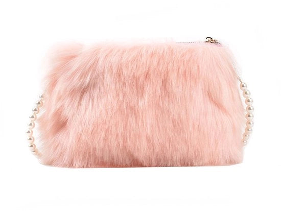 Borse da sera in pelliccia artificiale per donne piccole ombreggiate tasche da mano soffici e morbide per donne invernali