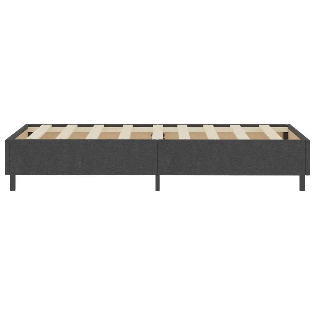 Letto a Molle Grigio Scuro in Tessuto 90x200 cm