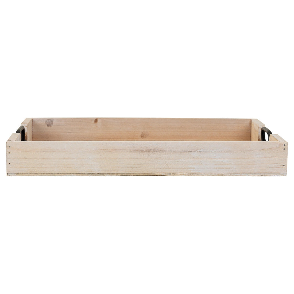 Vassoio in legno bianco 42,5x33x5h
