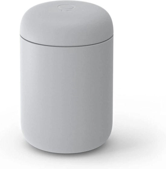 Tazza da Caffè e Tè Portatile a Vento con Isolamento a Vuoto e Interno in Ceramica - Acciaio Inossidabile - 12oz - Matto Grigio
