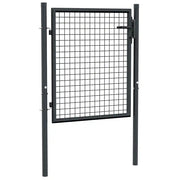 Cancello da Giardino in Rete di Acciaio Zincato 100x75 cm Grigio CFW5399627