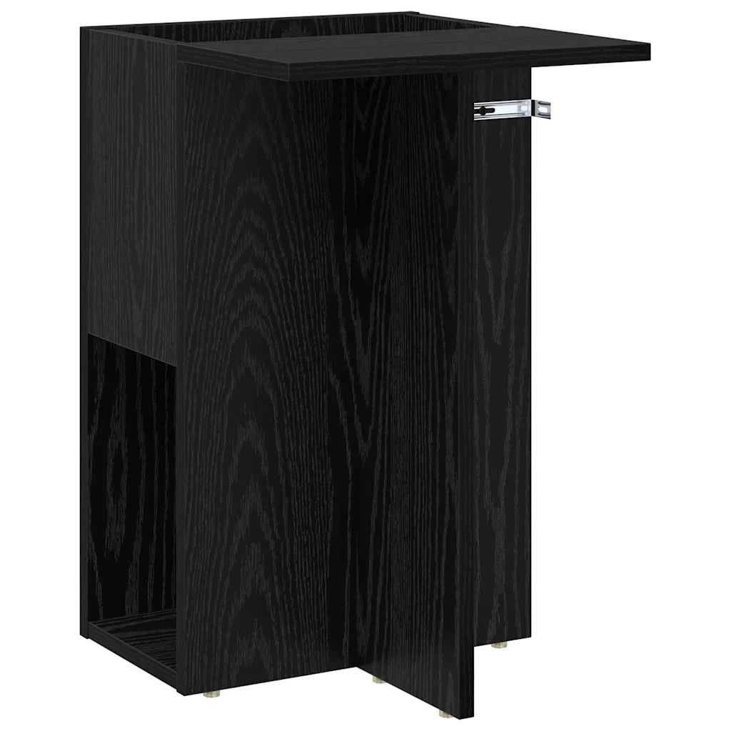 Tavolino Rovere Nero 35 x 40 x 55 cm Legno multistrato 891097