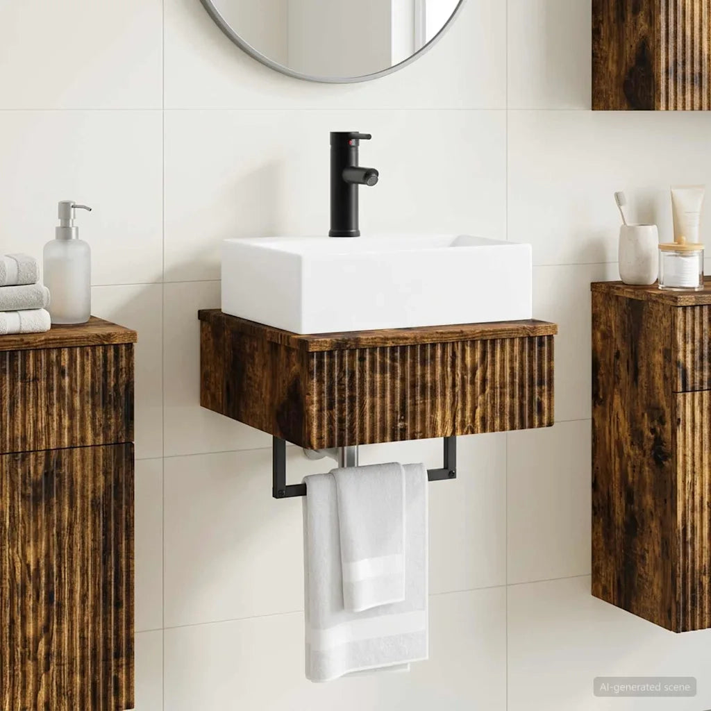 Lavabo da Parete Rovere Fumo 40 x 41 x 39 cm 890203