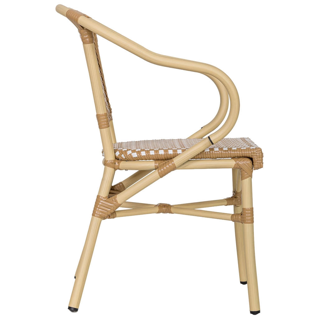 Fauteuil in rotin sintetico crème 57x57x84 cm (hauteur)