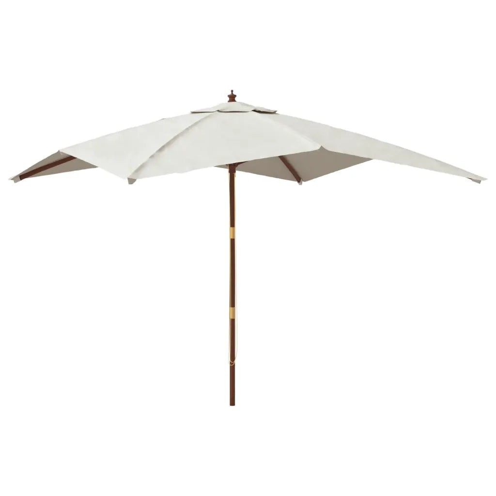 Ombrellone da Giardino con Palo in Legno Sabbia 300x300x273 cm 363191