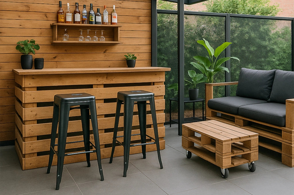 Set di 10 sgabelli bar cucina industriali in metallo grigio, sgabelli impilabili - Maggie
