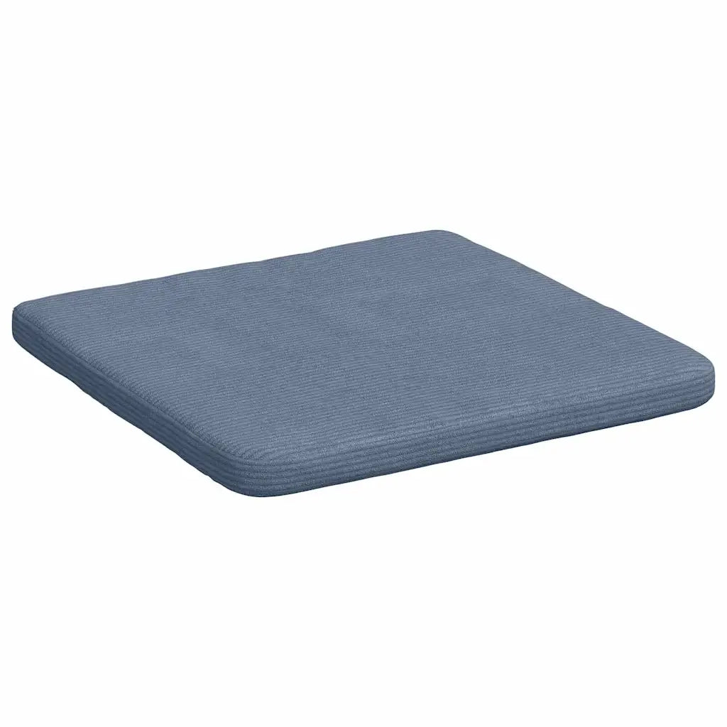 Cuscini per Seduta 4 pz | Cuscini per sedie Blu 40 x 40 x 3 cm Tessuto in Cords