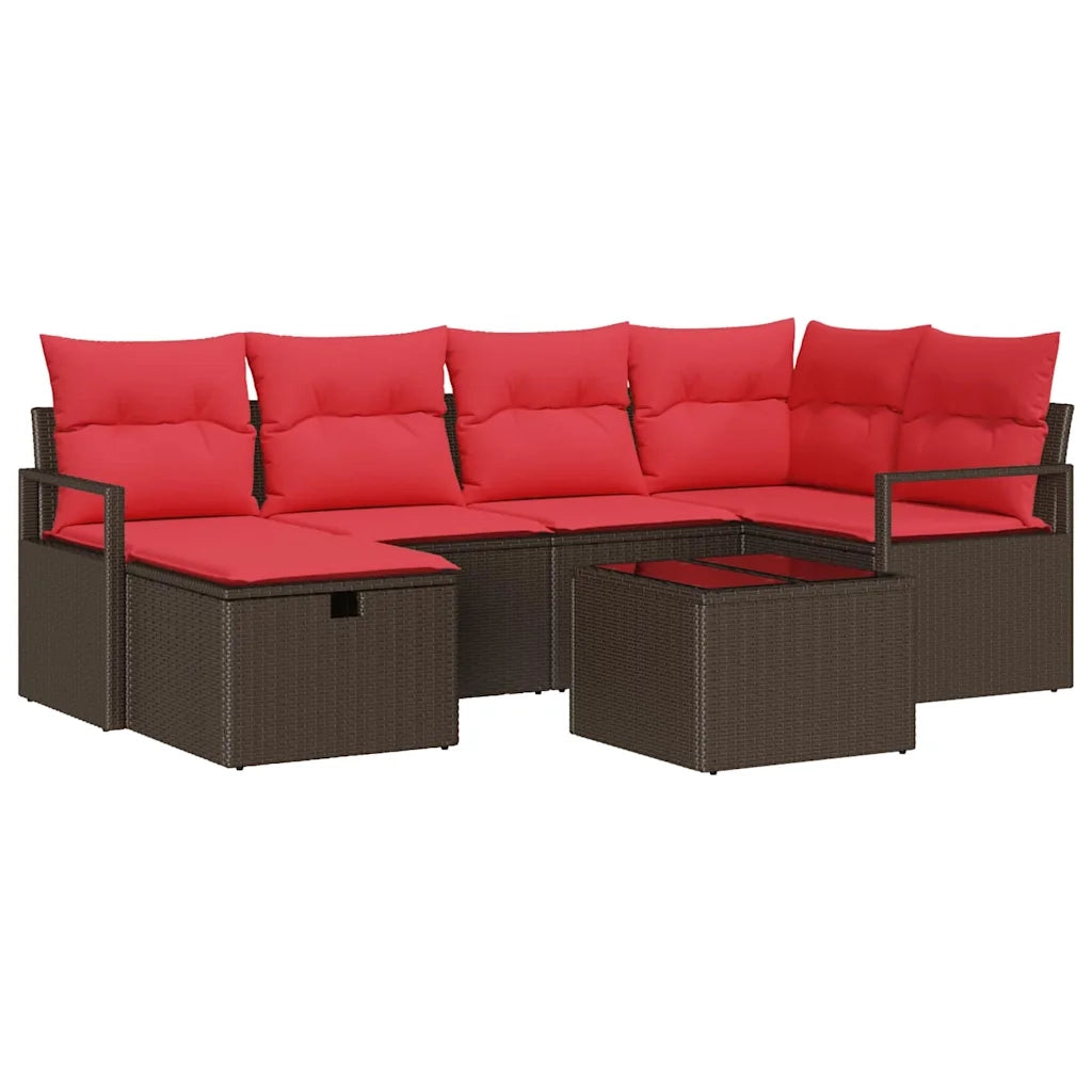 Set Divano da Giardino con cuscino con archiviazione polyrattan 3360525