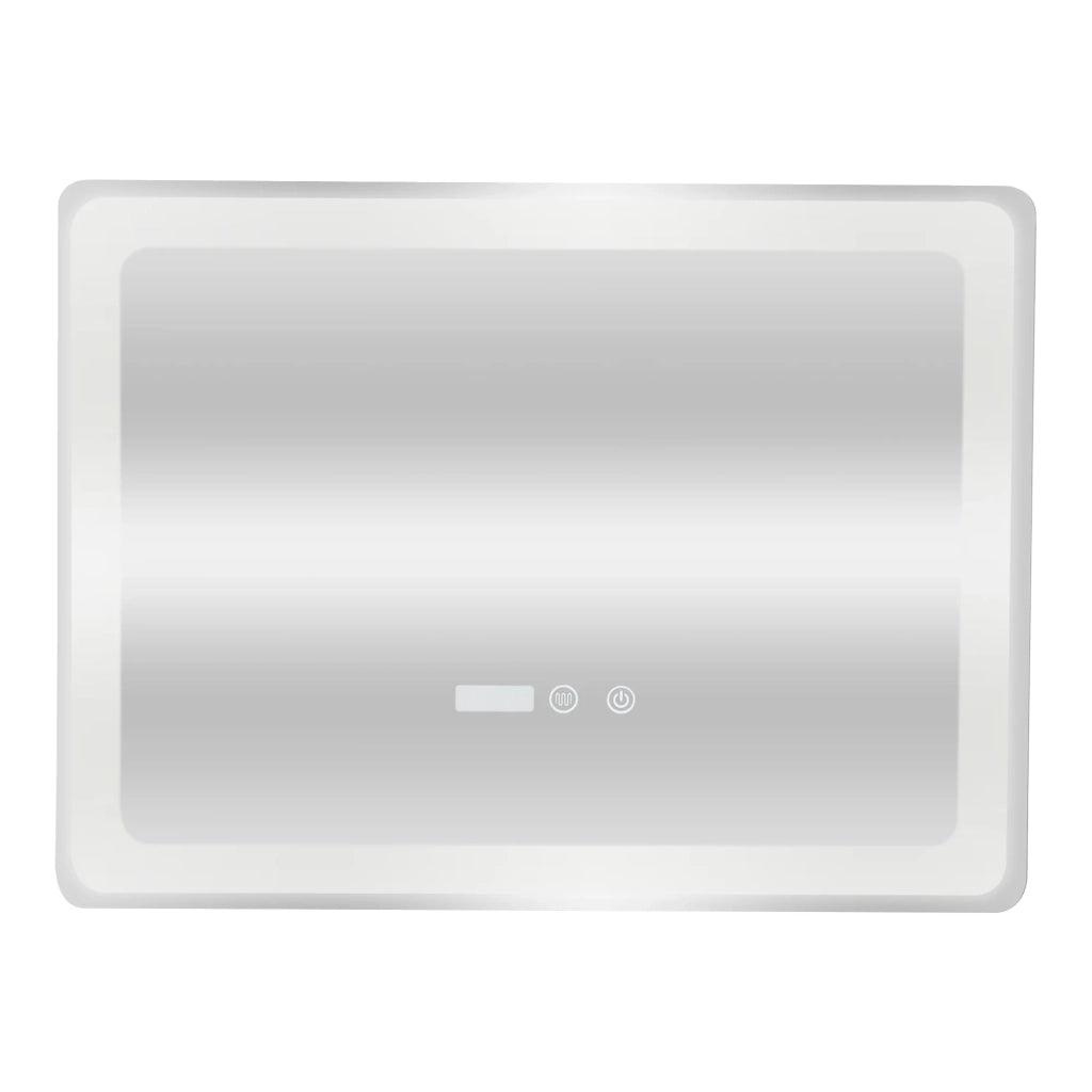 Specchio decorativo moderno a LED 60 x 80 x 4 cm argento 03_0010155