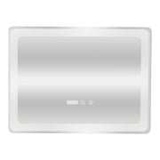 Specchio decorativo moderno a LED 60 x 80 x 4 cm argento 03_0010155