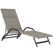 Chaise Longue in Resina Intrecciata ¨C zephmum ¨C Marrone 156x62x96cm