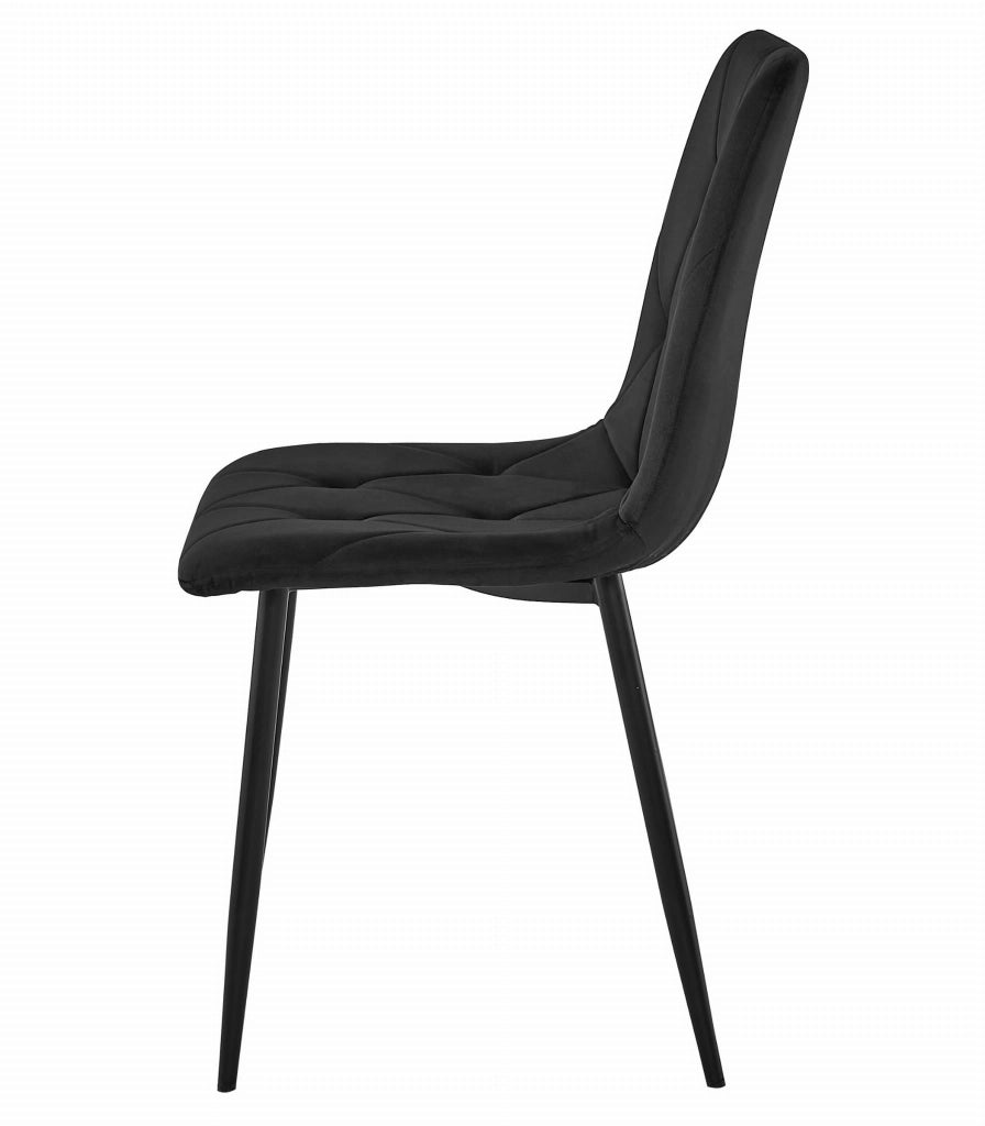 Tavolo da lavoro VALORA NP 120x80 con 4 sedie nere TYRA