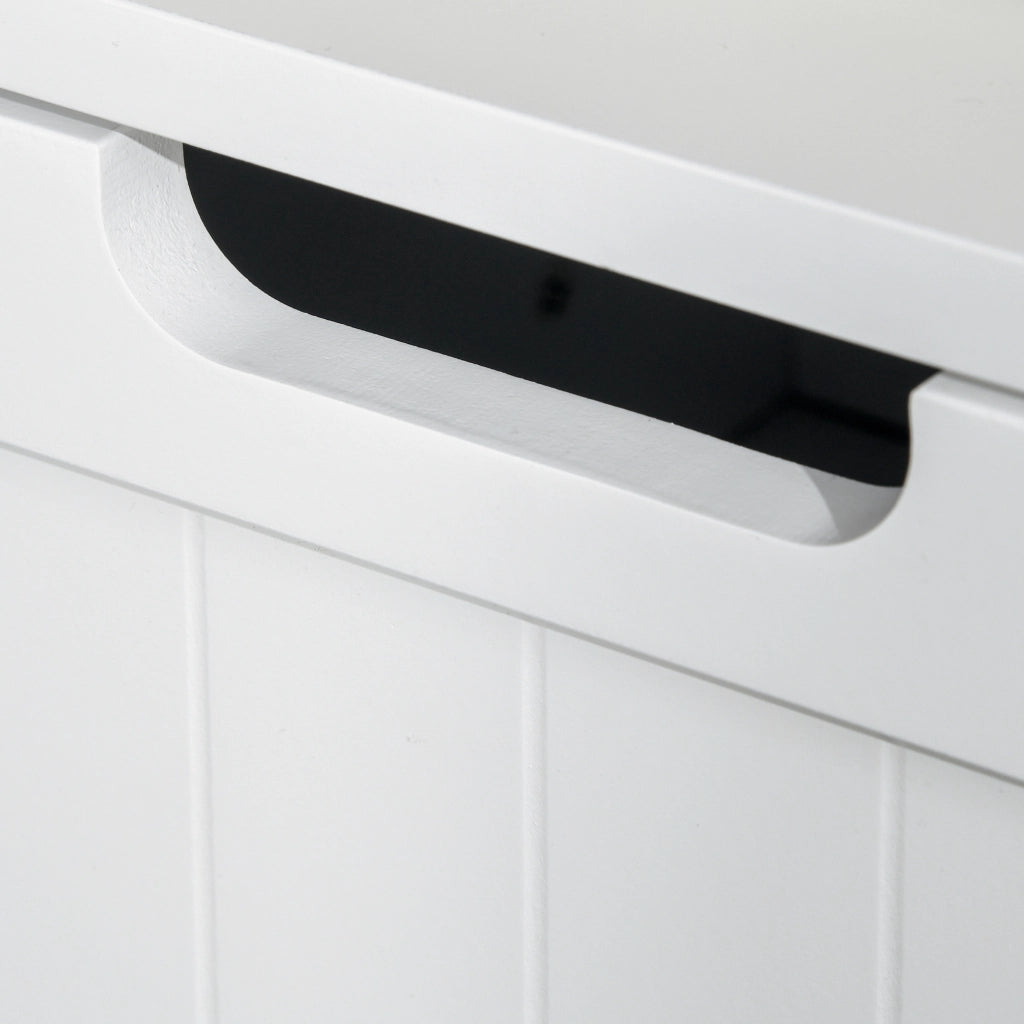 EasyComfort Mobile Bagno Multiuso Salvaspazio, Armadietto da Bagno con Armadietto 2 Ante, Mensola e 2 Cassetti Regolabili, 60x30x108.8cm, Bianco