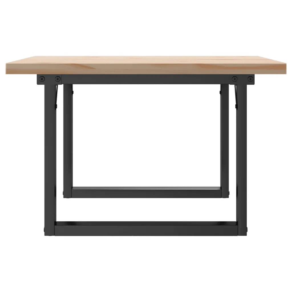 vidaXL Tavolino Salotto Telaio a O 60x60x40,5cm Legno Pino e Acciaio