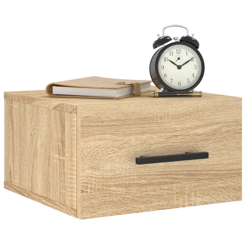 Comodino a Muro Rovere Sonoma 35x35x20 cm 829874