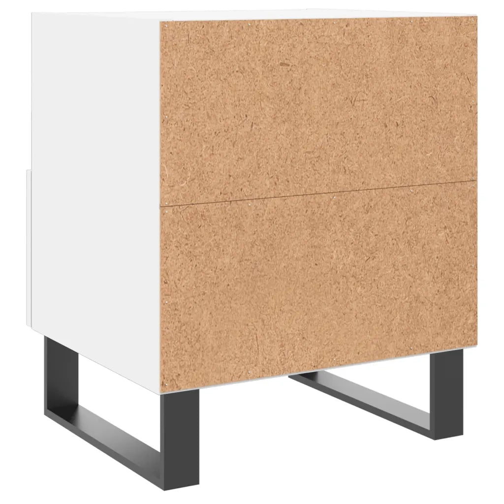 Comodino-Tavolino da notte Bianco 40x35x47,5 cm in Legno Multistrato 705336