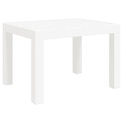 Tavolo da Giardino | Tavolino da esterno Bianco 59x47x40 cm in PP