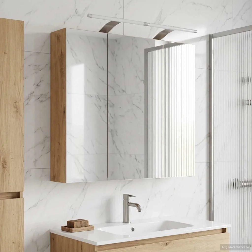 Mobiletto per specchio da bagno Rovere Artigianale