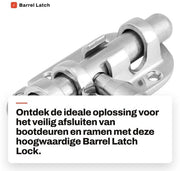 Fermoporta a doppia mandata in acciaio inossidabile 316 - Protezione sicura - Blocco - Ideale per porte e finestre - Fermoporta a doppia mandata - Dimensioni: 60 mm/110 mm