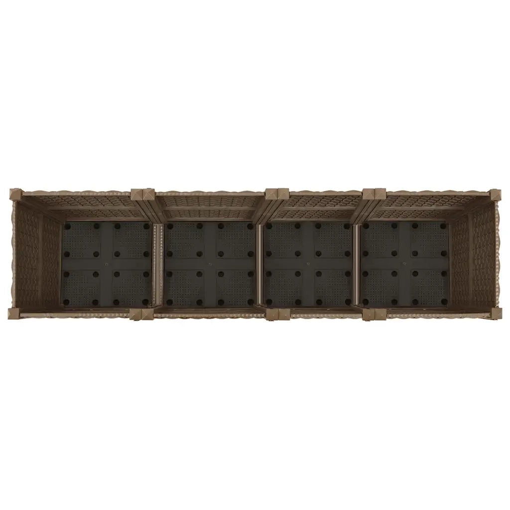 Fioriere | Cassetta per fiori | Letto rialzato 160x40x38 cm in polipropilene