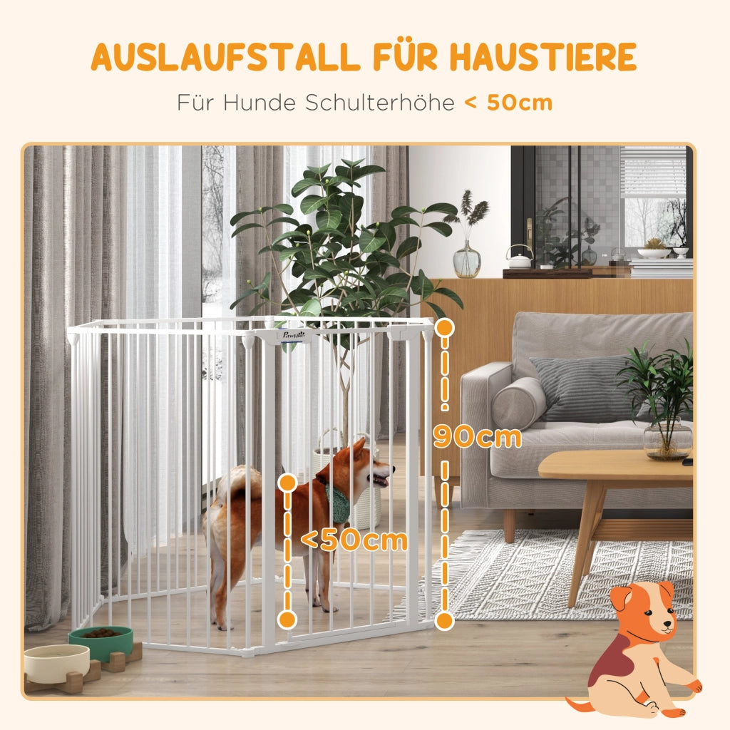 Recinto per Cani Modulare Pieghevole ¨C Minimal ¨C Bianco 90x123x102