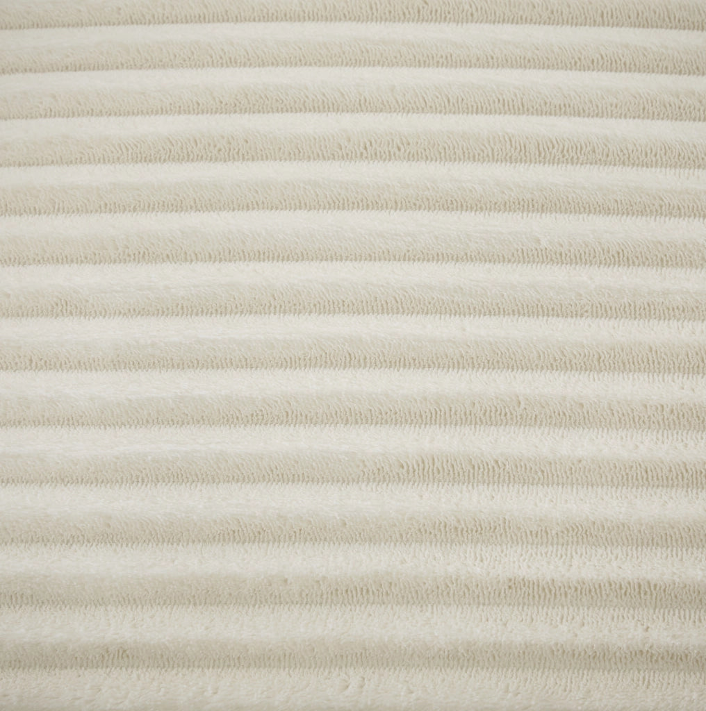 Sofà chaise longue in tessuto a coste beige