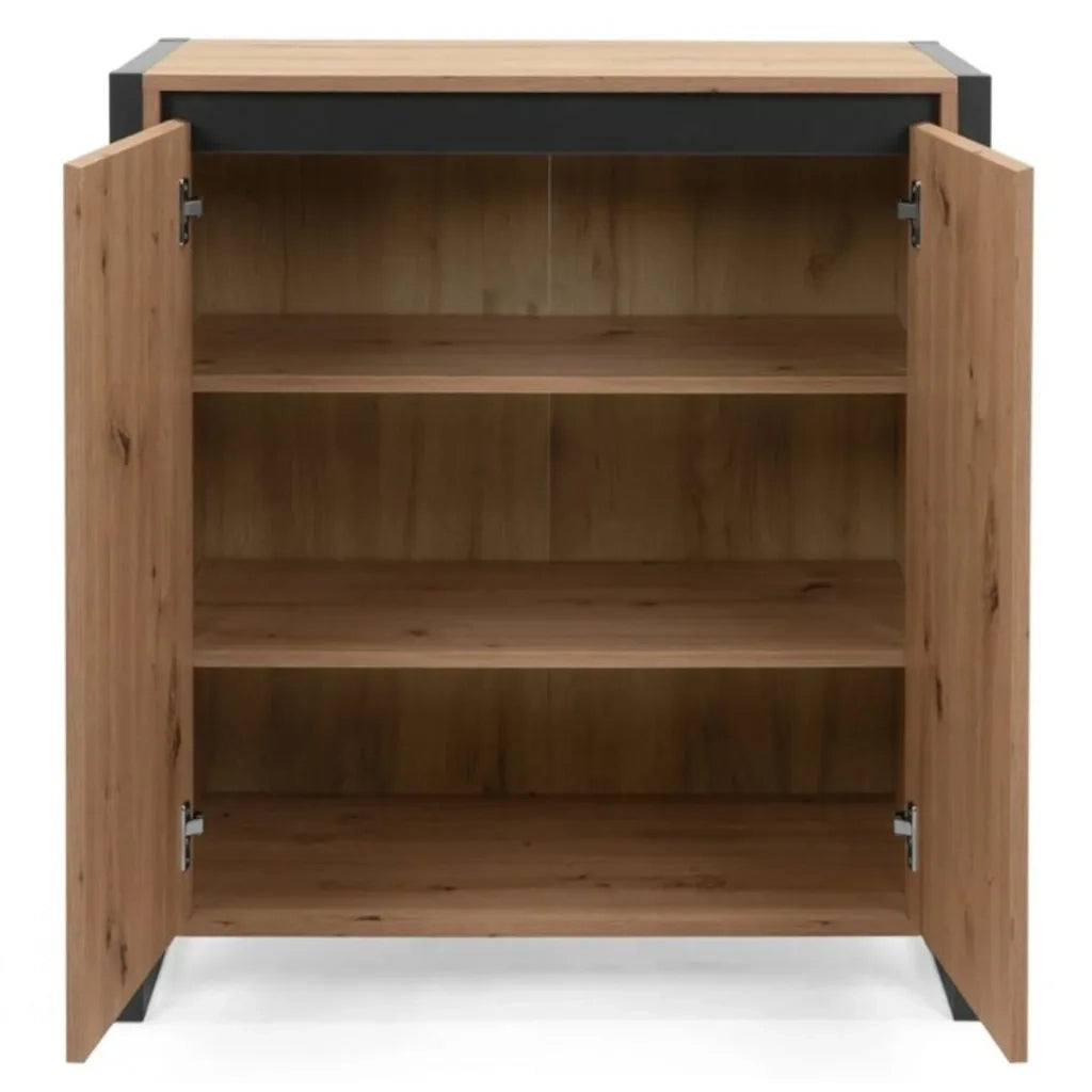Finori Credenza Denver 1 Rovere Artigianale e Grigio Antracite 441178
