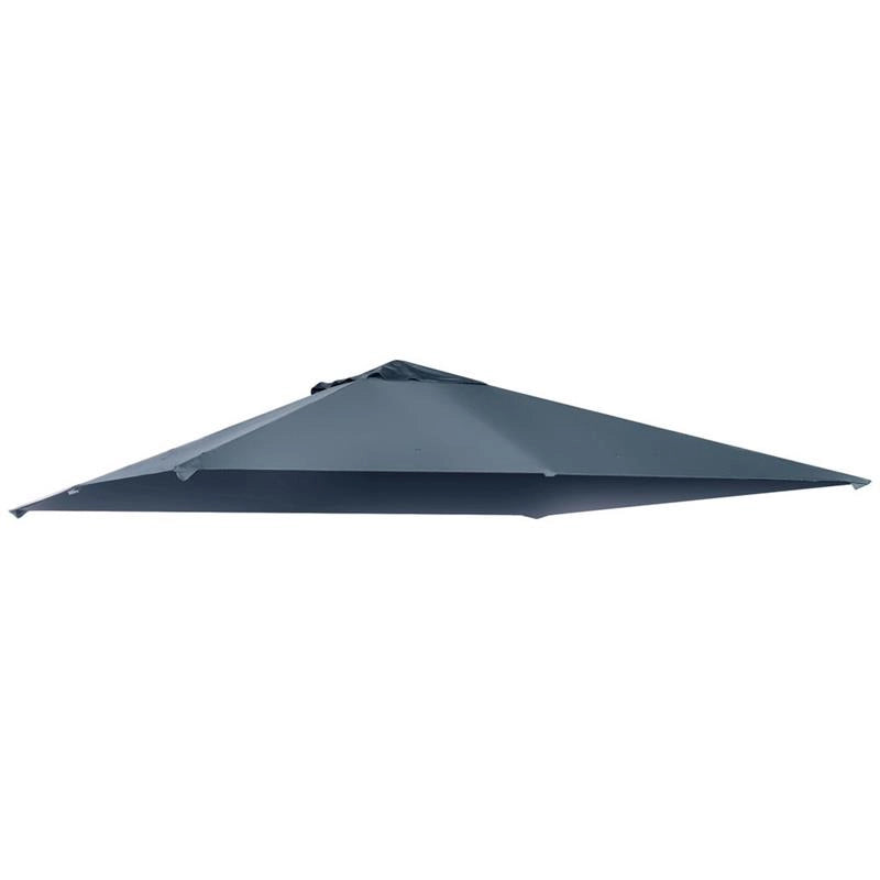 TETTO DI RICAMBIO 3X3M, TELO SOSTITUTIVO PER GAZEBO IN POLIESTERE CON 8 FORI DI VENTILAZIONE, GRIGIO