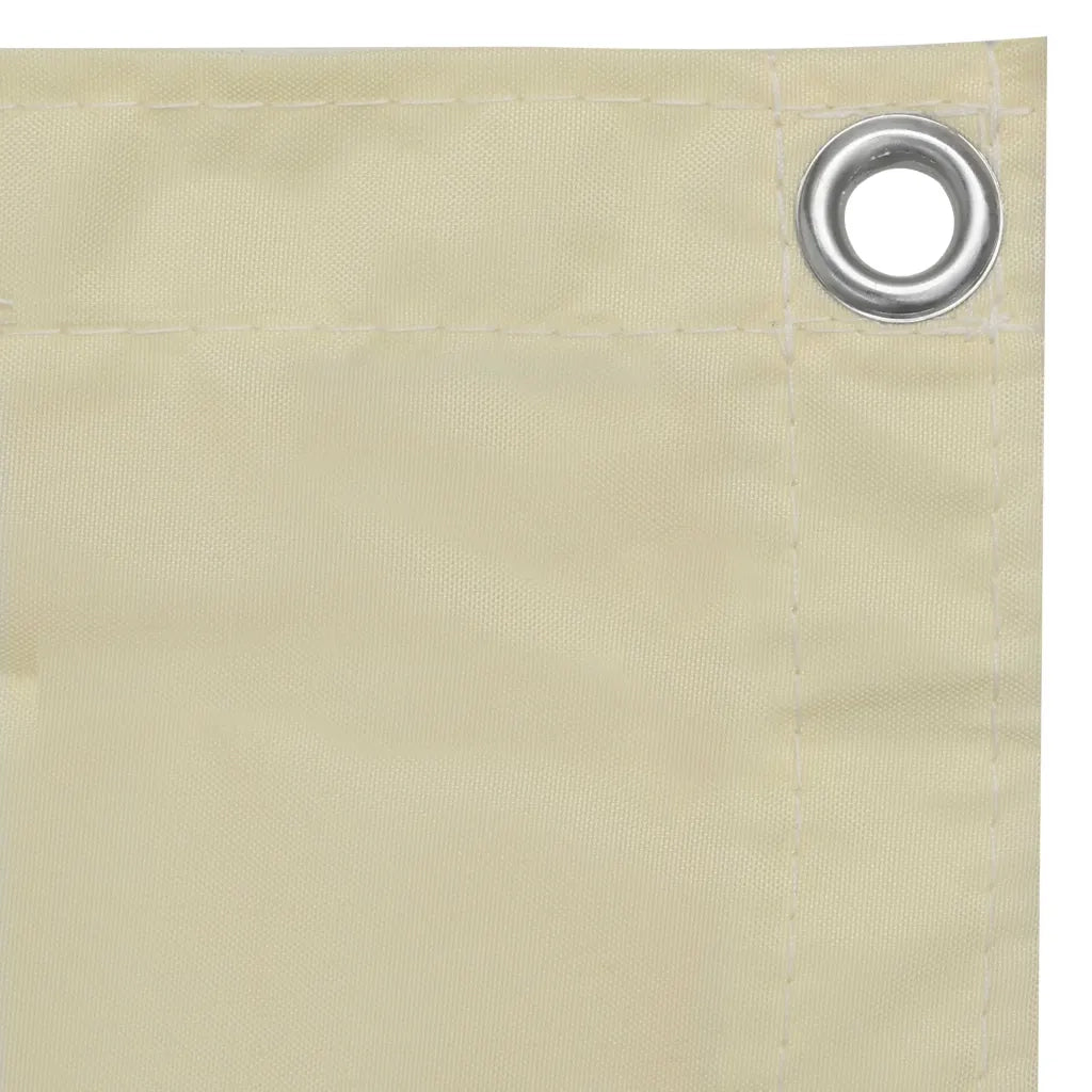 Paravento da Balcone Crema 120x500 cm Tessuto Oxford