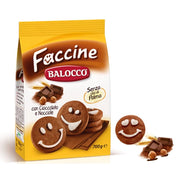Balocco faccine con cioccolato e nocciole in confezione da 700 grammi