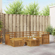 Set divano sezionale 7 pcs Naturale Legno di Acacia Massello