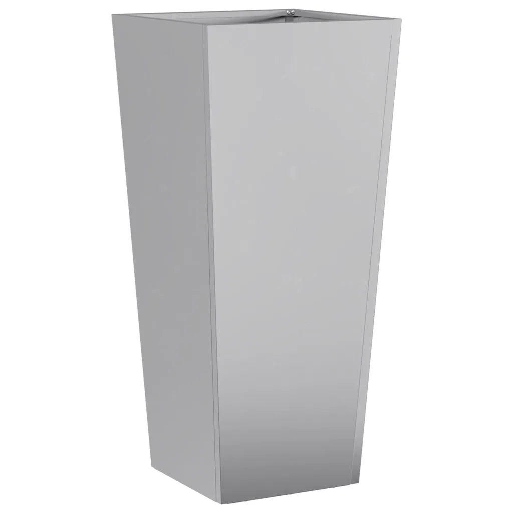 Fioriera da Giardino-Vaso da Esterno 35x35x75 cm in Acciaio Zincato