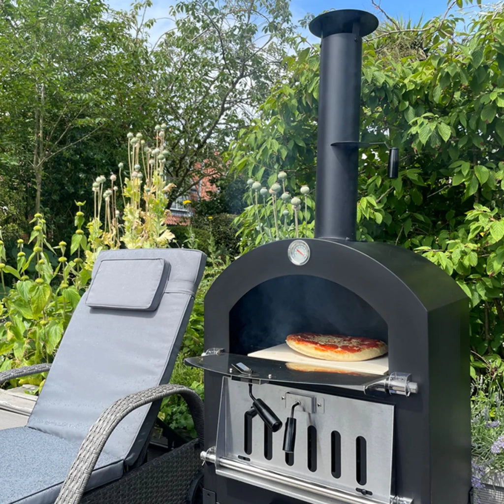 Forno Multifunzione per Pizza, Carne e Pesce in Acciaio Con Pala Pizza e Cutter