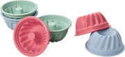 Set di miniatura da 6 pezzi di silicone a forma di ciotola, 100% privo di BPA, diametro 7cm, multicolore, dimensioni 8 x 8 x 8,2 cm