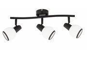 Plafoniera Reality Loris nera tripla orientabile 45 cm