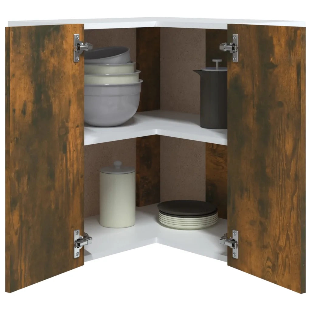 Mobile Pensile Angolo “Lyon” Rovere Fumo 57x57x60 cm 815597