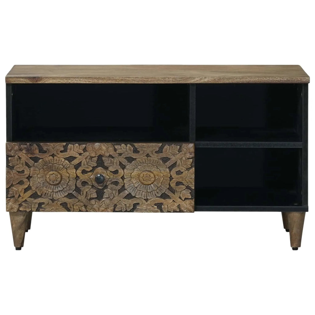 Mobile TV Marrone 80 x 33,5 x 46 cm Legno di mango massello 4018349