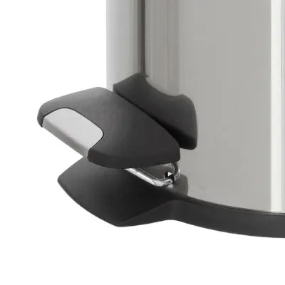 Pattumiera bagno in acciaio cromato con pedale e coperchio slim 3 lt