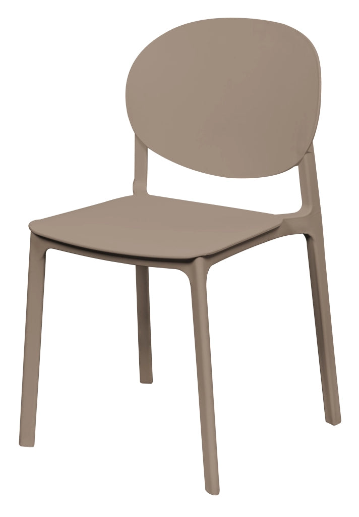 Sedia Eloise in PP Tortora 47,5x57x79 cm