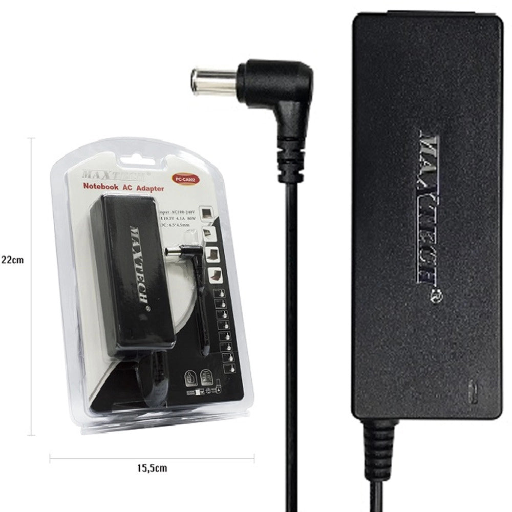 Trade Shop - Caricabatteria Notebook Pc Sony Alimentatore Batteria Ricambio 19,5v Maxtech Pc-ca002 -