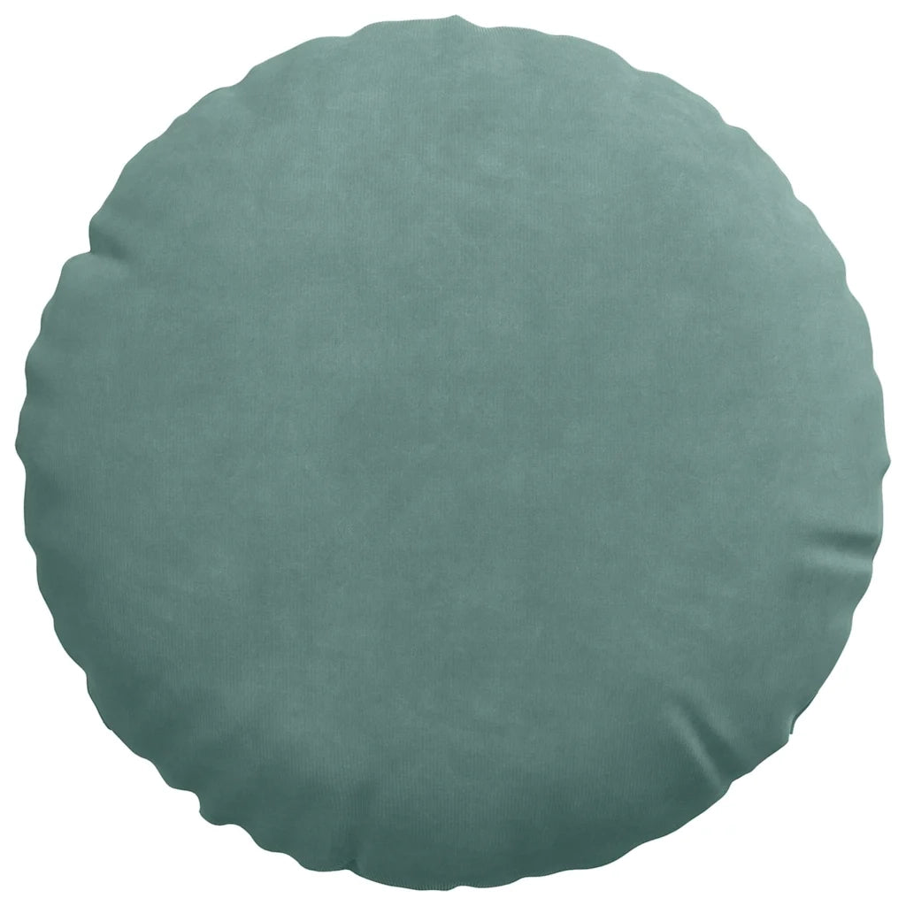 Cuscini per Seduta 2 pcs Verde Mare Ø30 x 13 cm Velluto