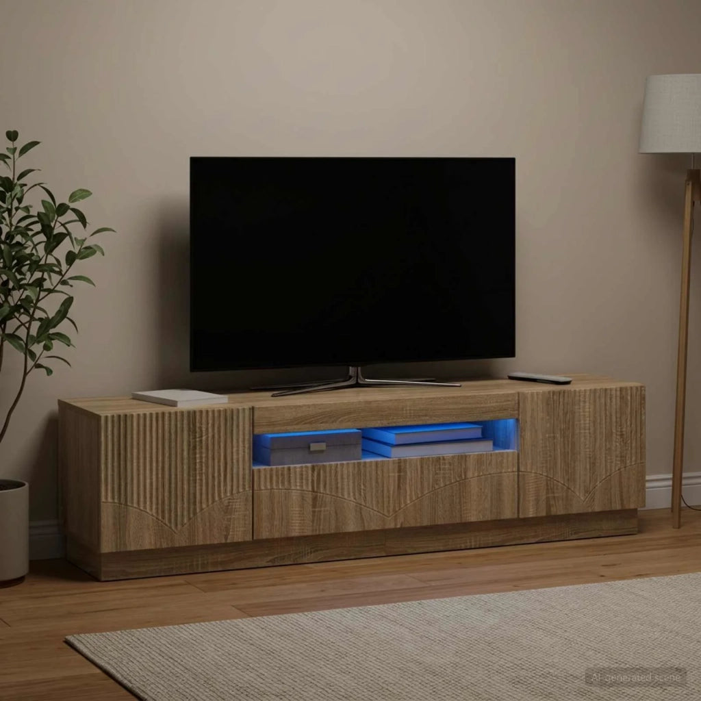 Mobile TV LED Rovere Sonoma Legno ingegnerizzato 897347