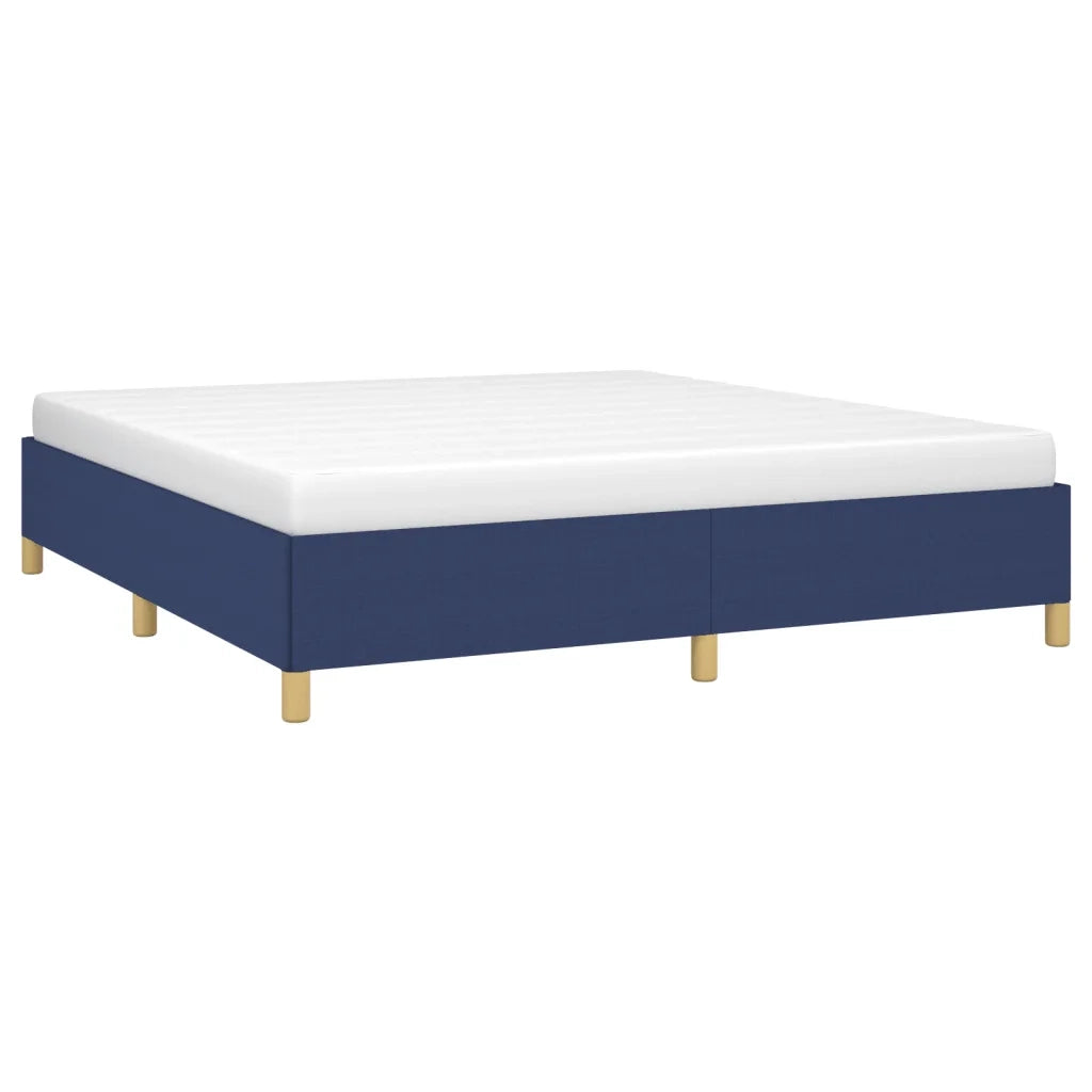 Letto matrimoniale | Letto per adulti | Giroletto senza Materasso Blu 160x200 cm in Tessuto