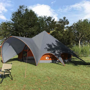 Tenda Teepee per 7 Persone con tetto Grigio e arancione