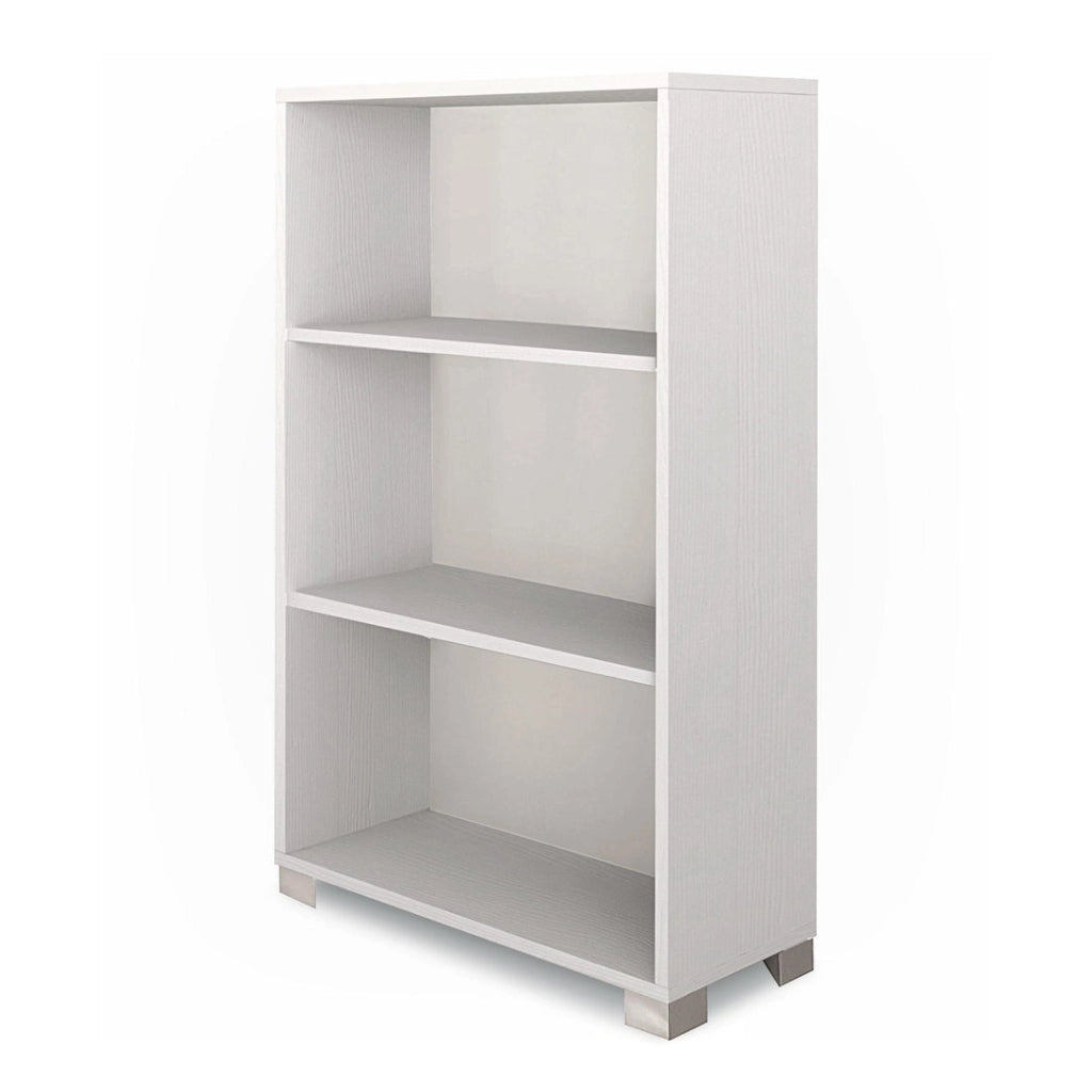 Libreria a Giorno 3 Ripiani 70x29x118 cm Bianco Fiammato